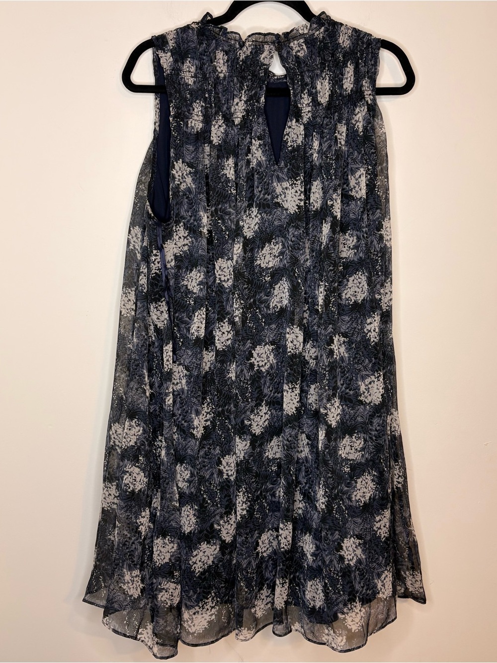 Joie Sleeveless Navy and White Baltic Print Dress Size XL - Picture 2 of 6
